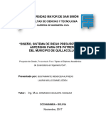 Ing. Civil - 20-11-17 - ProyectoDeGrado - Diseño, SistemaDeRiegoPresurizadoPorAspersionParaOtbPotreroDelMunicipioDeQuillacollo PDF