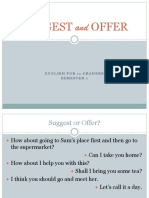 Suggest and Offer: English For 11 Graders Semester 1