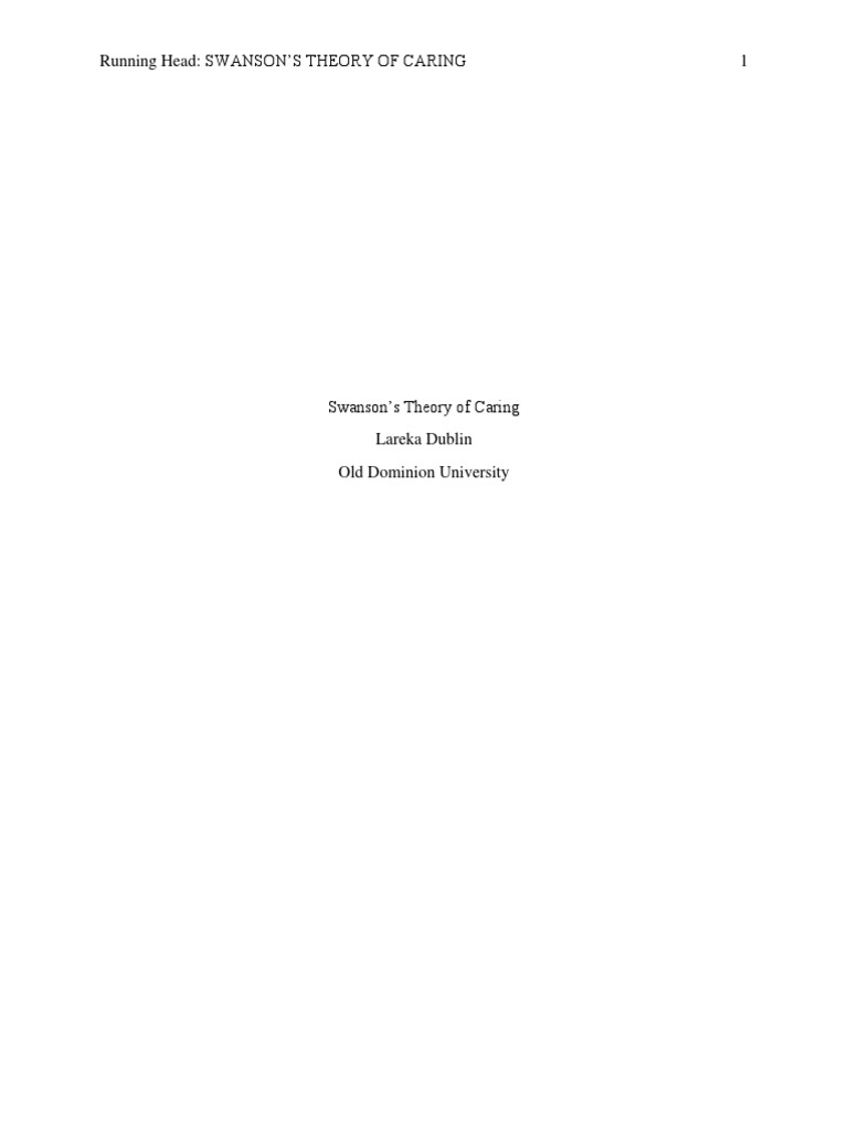 Swanson's Caring Theory in Nursing | PDF | Miscarriage | Nursing