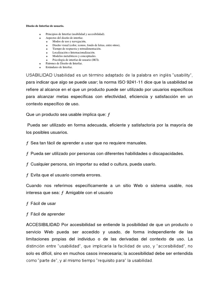 Principios de Diseño de Interfaz de Usuario | PDF | Usabilidad | Color