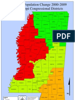 Mississippi Population Changes by Congressional District (00-09)