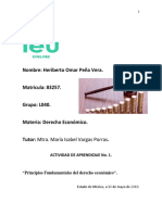 Actividad de Aprendizaje 1, Principios Fundamentales Del Derecho Económico, H.O. Peña V.