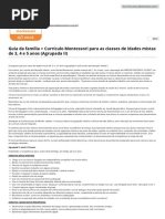 Currículo Montessori Para as Classes de Idades Mistas de 3, 4 e 5 Anos (Agrupada II) - Aldeia Montessori