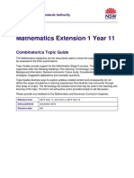 NSW Education Standards Authority releases Mathematics Extension 1 Year 11 Combinatorics Topic Guide