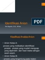 Identifikasi Anion: Yeni Agustin, S.Si., M.Kes