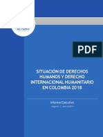 Defensoriá Del Pueblo Situación de DDHH y DIH en Colombia 2018 (Abril 2019)