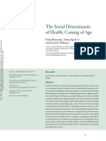 The Social Determinants of Health: Coming of Age: Paula Braveman, Susan Egerter, and David R. Williams