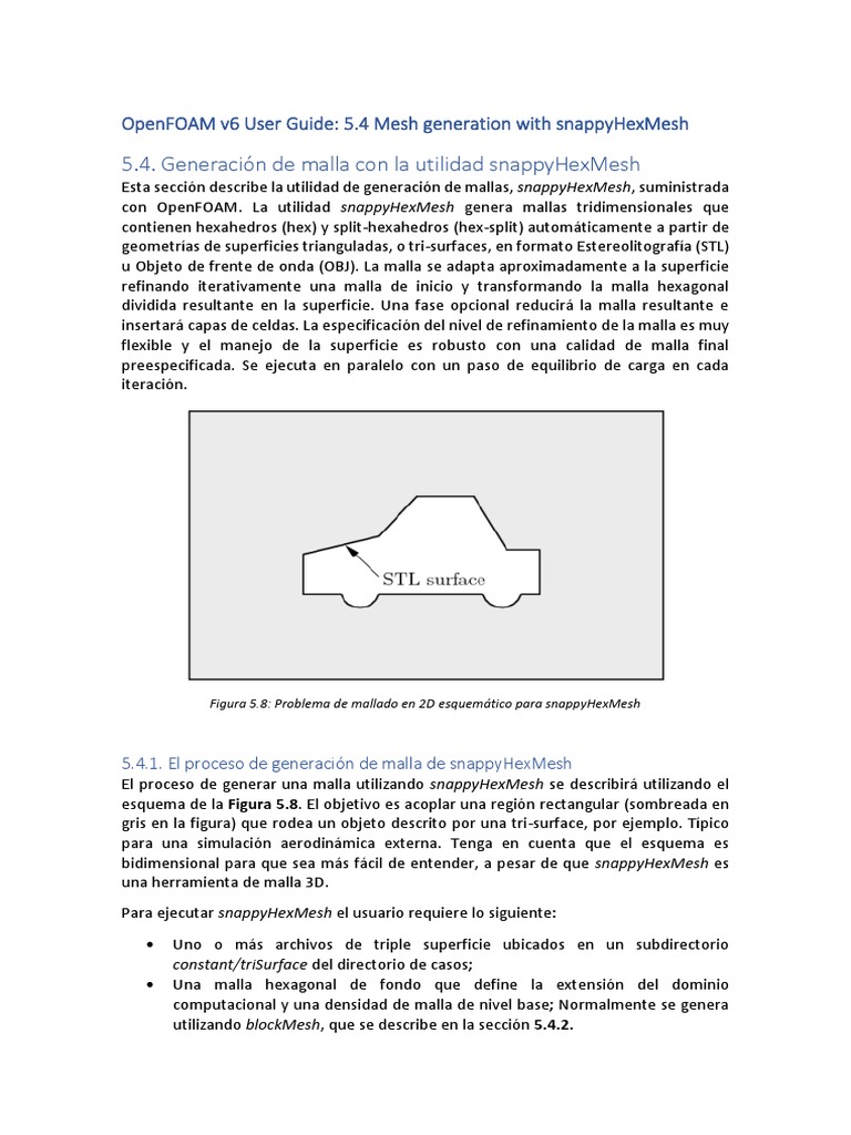 Generación de mallas en OpenFOAM v6 | PDF | Archivo de computadora ...