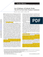 Classification of Subtypes of Ischemic Stroke