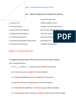 Exercises Conditional Sentences Type I II