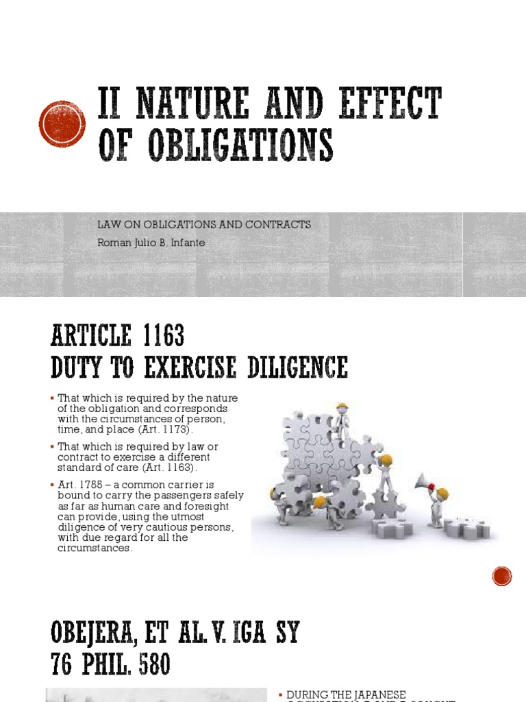 Philippine Civil Code Nature and Effect of Obligations PDF Lease