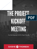 Dashe Thomson The Project Kickoff Meeting Your Most Important Tool For Project Success