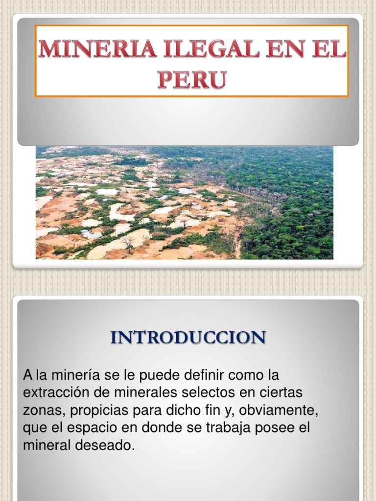 Impactos y Soluciones de la Minería Ilegal | PDF | Minería | Economias