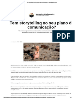 Tem Storytelling No Seu Plano de Comunicação - Meio & Mensagem