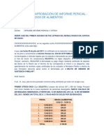 Aprobación de Informe Pericial