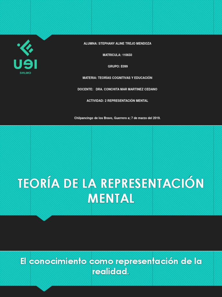 Teoría de la Representación Mental | PDF | Conocimiento | Mente