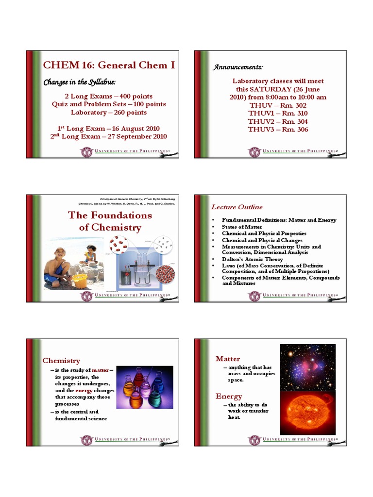 Foundations of Chemistry Overview | PDF | Matter | Chemical Compounds