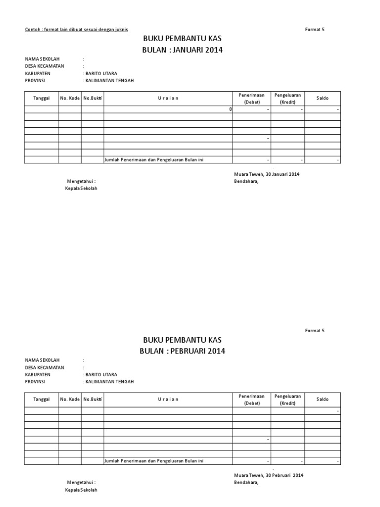 Contoh Spj Panwascam