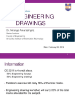 Engineering Drawings: Dr. Niranga Amarasingha