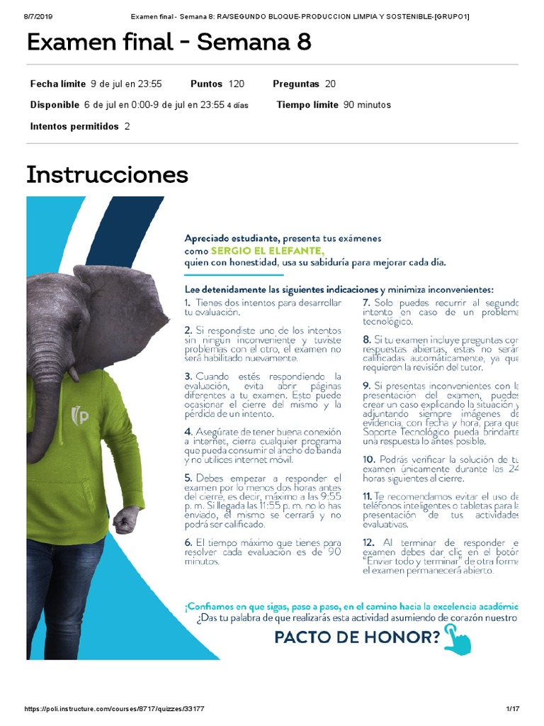 Examen Final PLM | PDF | Prueba (evaluación) | Sustentabilidad