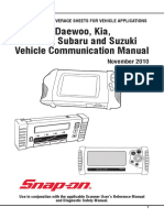 Hyundai, Daewoo, Kia, Daihatsu, Subaru and Suzuki Vehicle Communication Manual