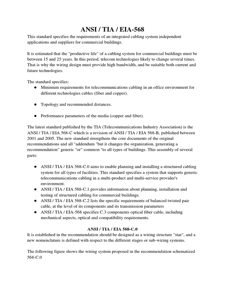 Ansi / Tia / Eia 568-C.0 | PDF | Dispersion (Optics) | Optical Fiber