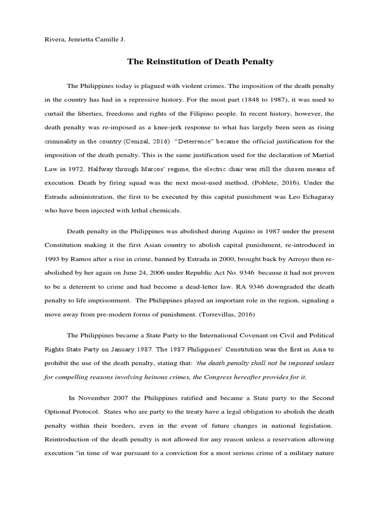 Death Penalty | PDF | Capital Punishment | Capital Punishment In The ...