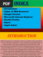 Types of Web Browsers Google Chrome Microsoft Internet Explorer Mozilla Firefox Opera Apple Safari