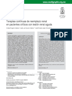 Terapias Continuas de Reemplazo Renal en Pacientes Criticos Con Lesion Renal Aguda