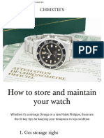 How to store and maintain your watch | Christie's