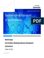 Synchronization Architecture For 3G and 4G Networks