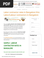 Labor Contractor Rates in Bangalore is Rs 220 to 230 _ Sq Ft Find Labour Contractor Rates at Bangalore