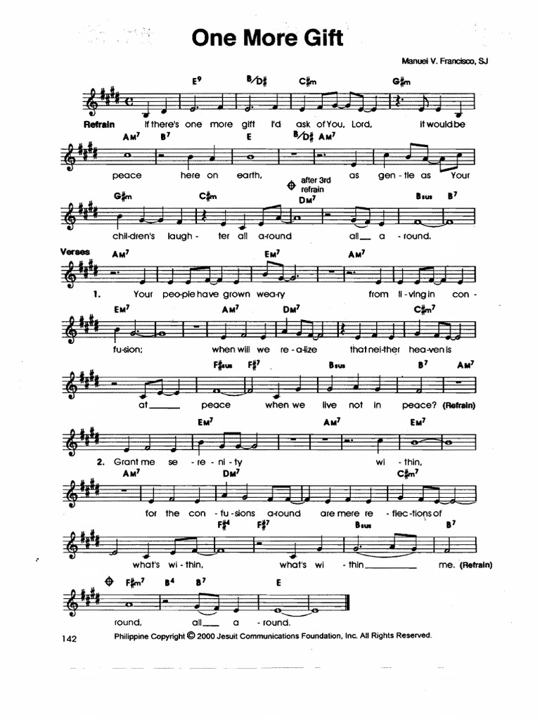 One More Gift Music Sheet Pdf Pdf