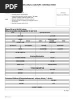 Application Form For Employment