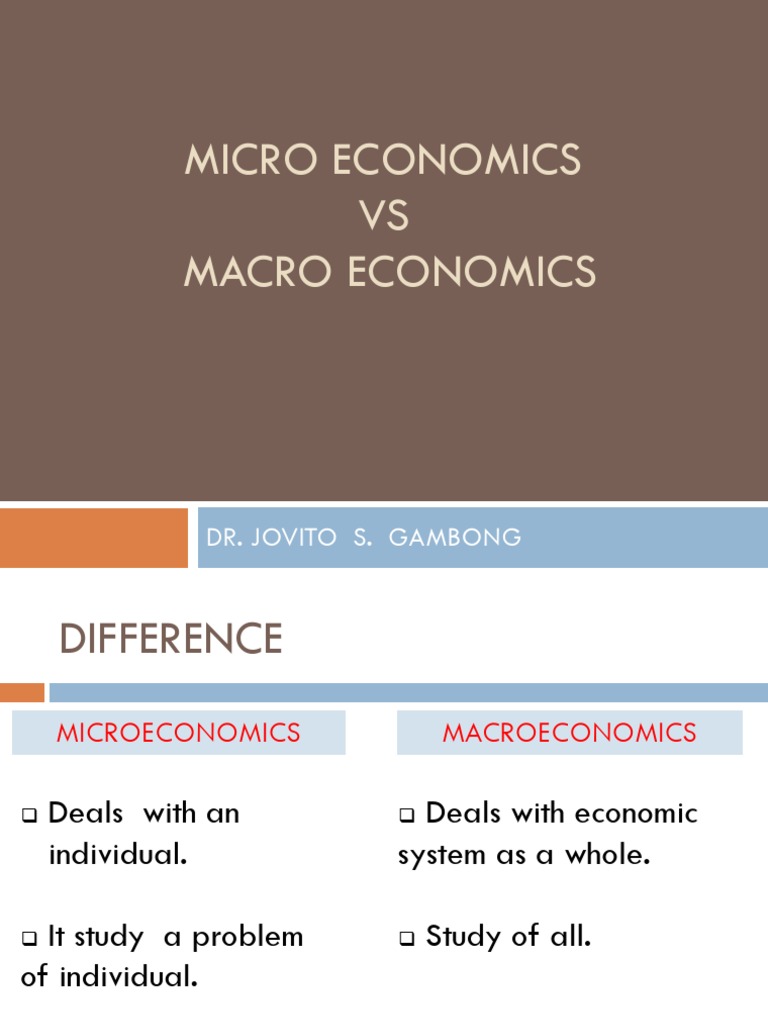 Micro Vs Macro | PDF