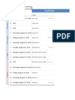 Travel Itinerary Spreadsheet