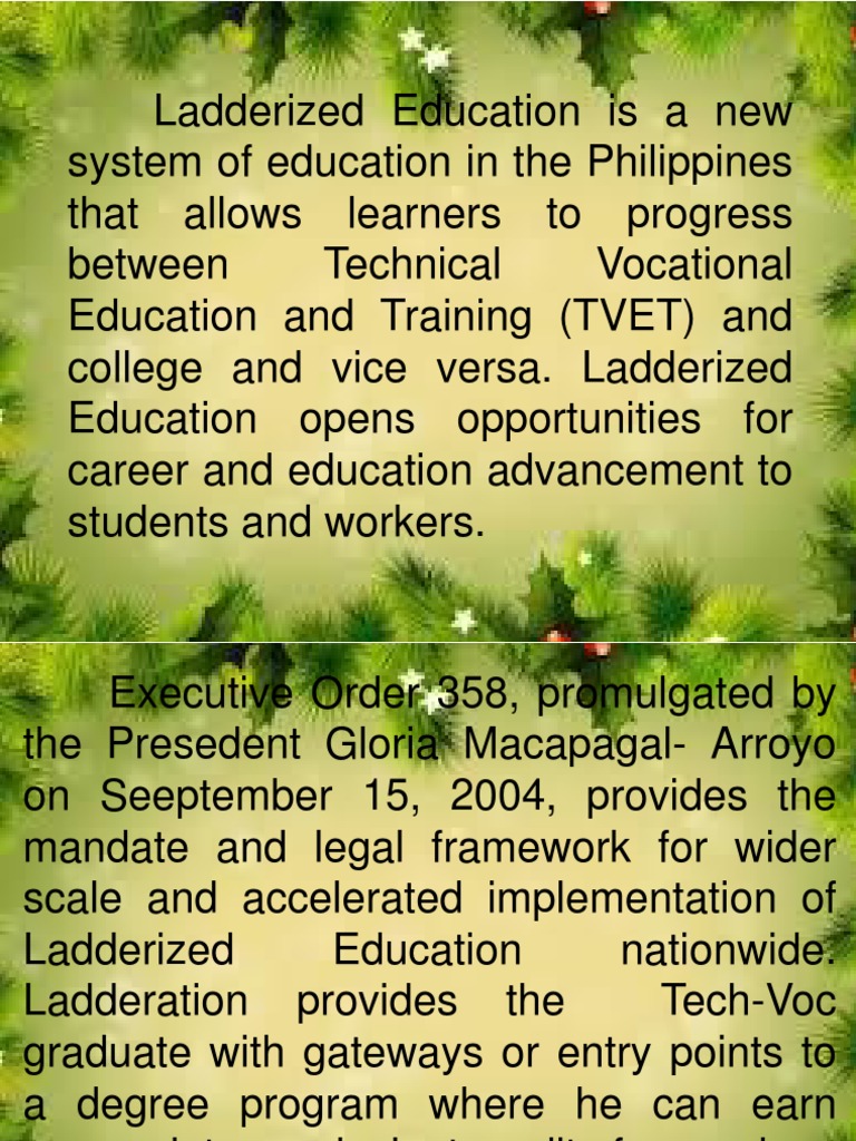 Ladderized Education Program PDF Vocational Education Academic Degree