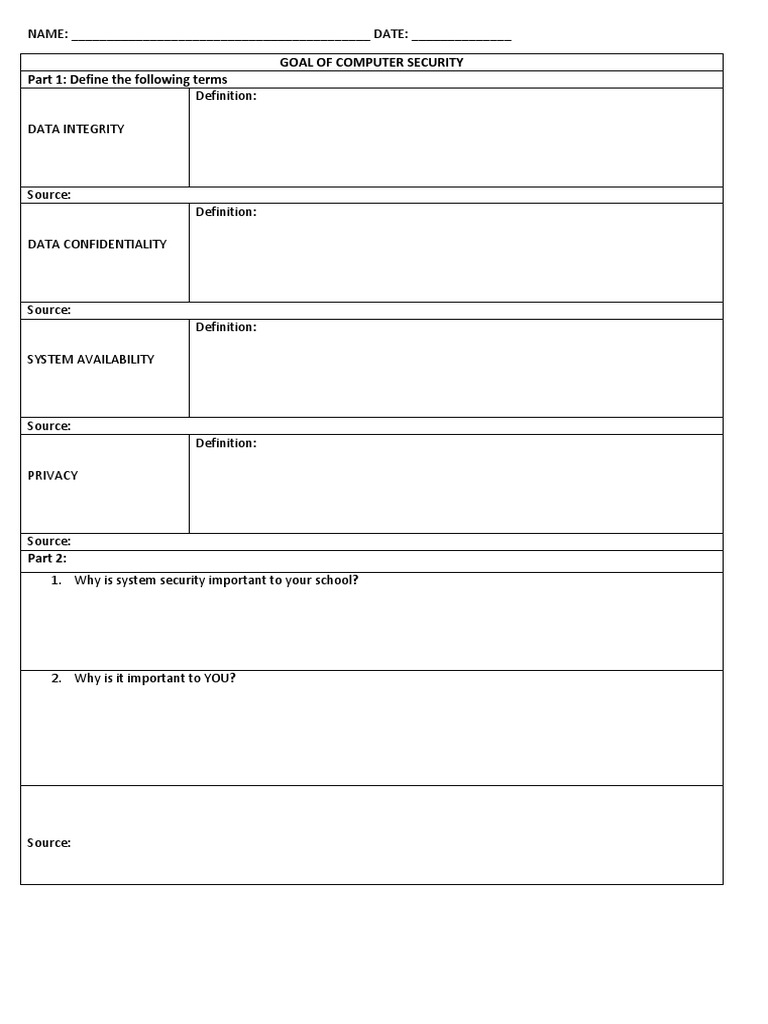 Goals of Computer Security Explained | PDF | Games & Activities