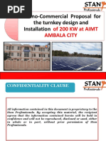 Techno - Commercial Proposal For 200 KWP Rooftop Solar Power Plant at Aimt