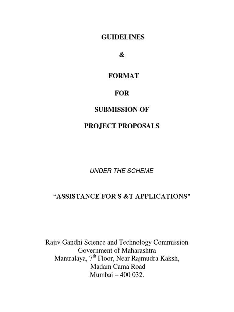 Guidelines for S&T Project Proposals | PDF | Economic Development | Non ...