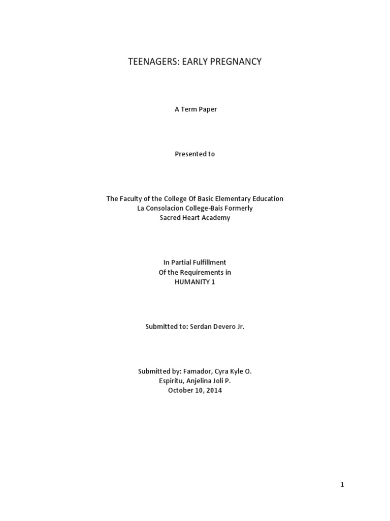 Teenagers and Early Pregnancy Issues | PDF | Teenage Pregnancy ...