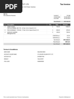 Invoice VF 364 Mr. SwamiDurai Train Ticket