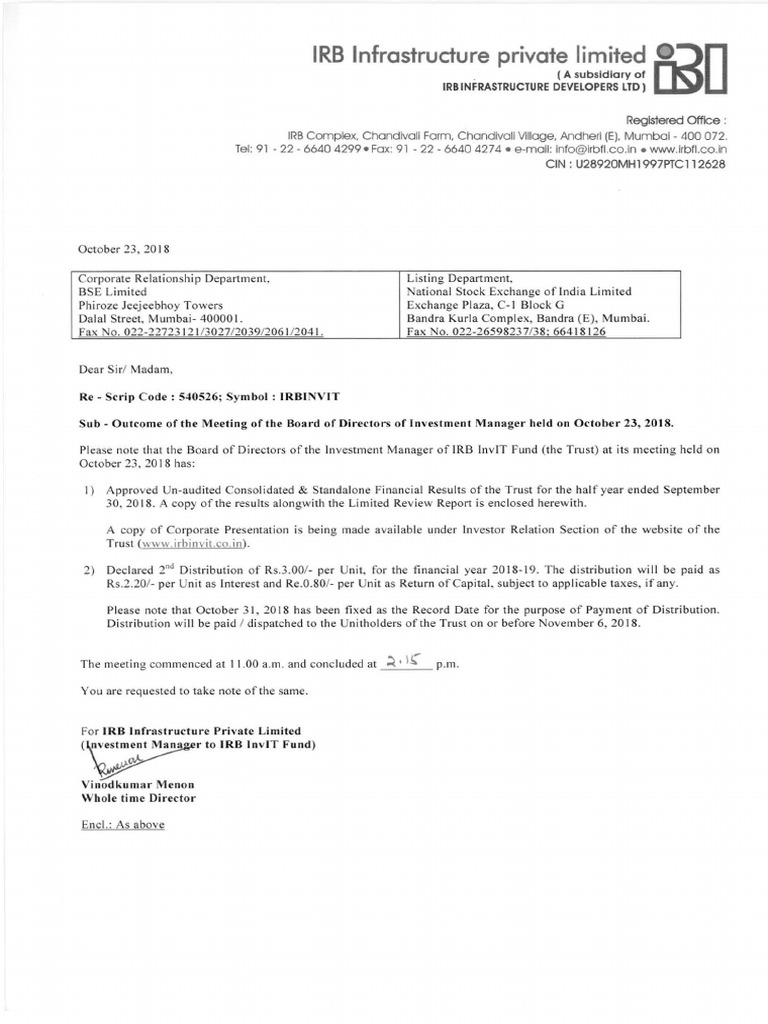 Irb Infrastructure Private Limited