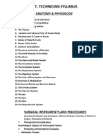 OT Technician Syllabus Guide