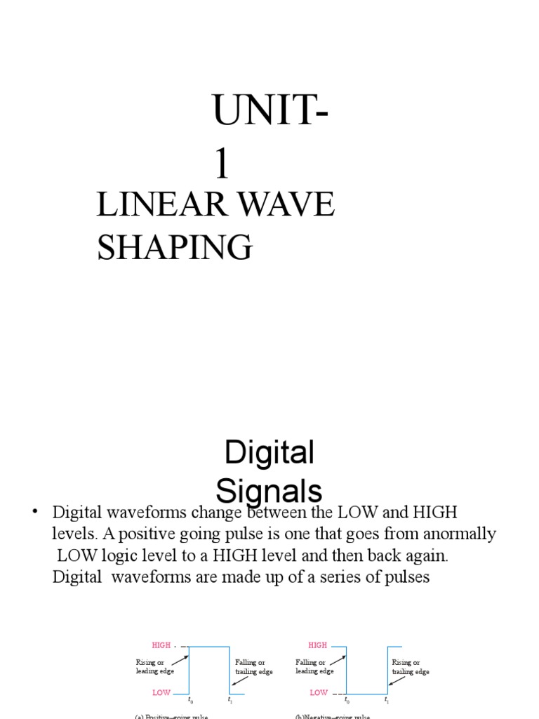 Pulse and Digital Circuits Linear wave shaping.ppt Electrical