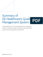 Summary of GE Healthcare's Quality Management System (QMS)