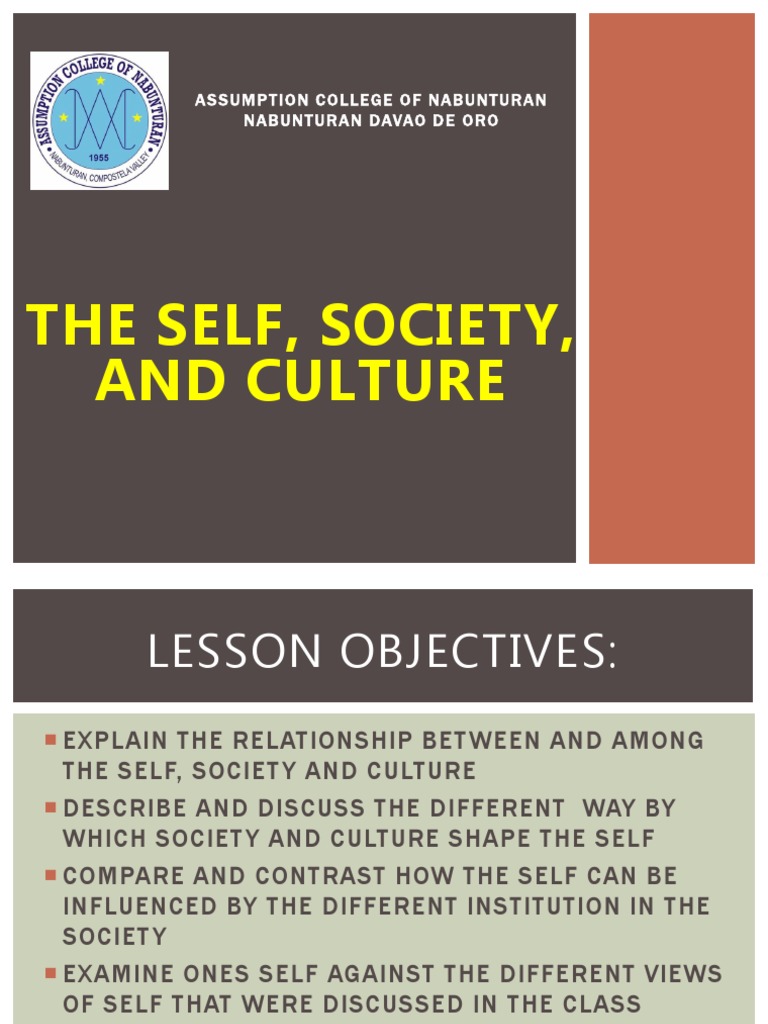 The self Society Culture Self Gender