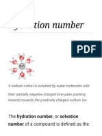 Hydration number: Solvation shells and experimental methods