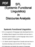 SFL (Systemic Functional Linguistics) in Discourse Analysis