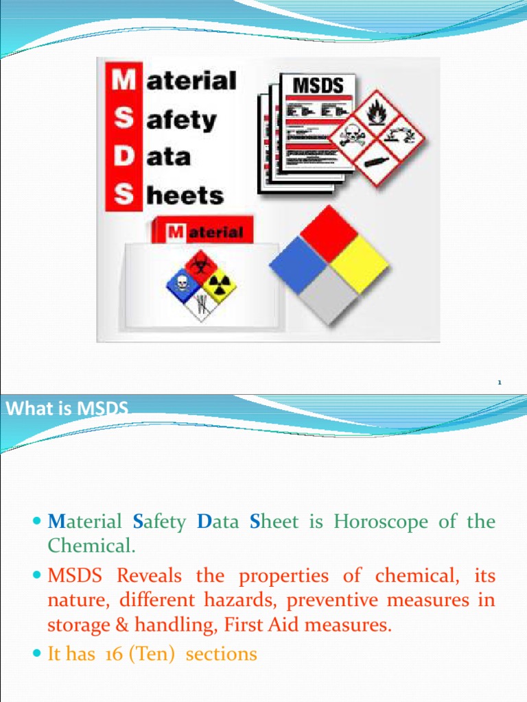 training presentation on msds